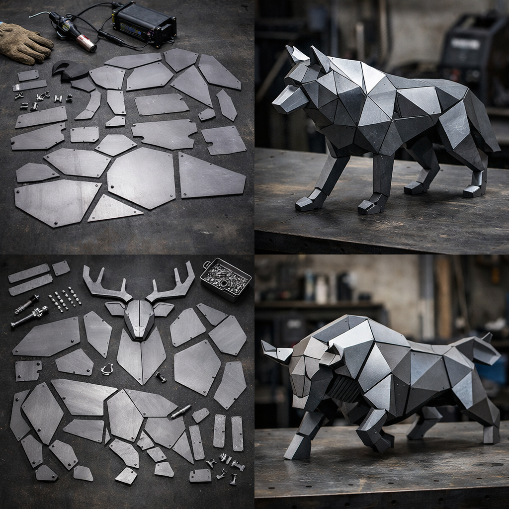 Kit Animal Géométrique en Acier à Souder Soi-Même